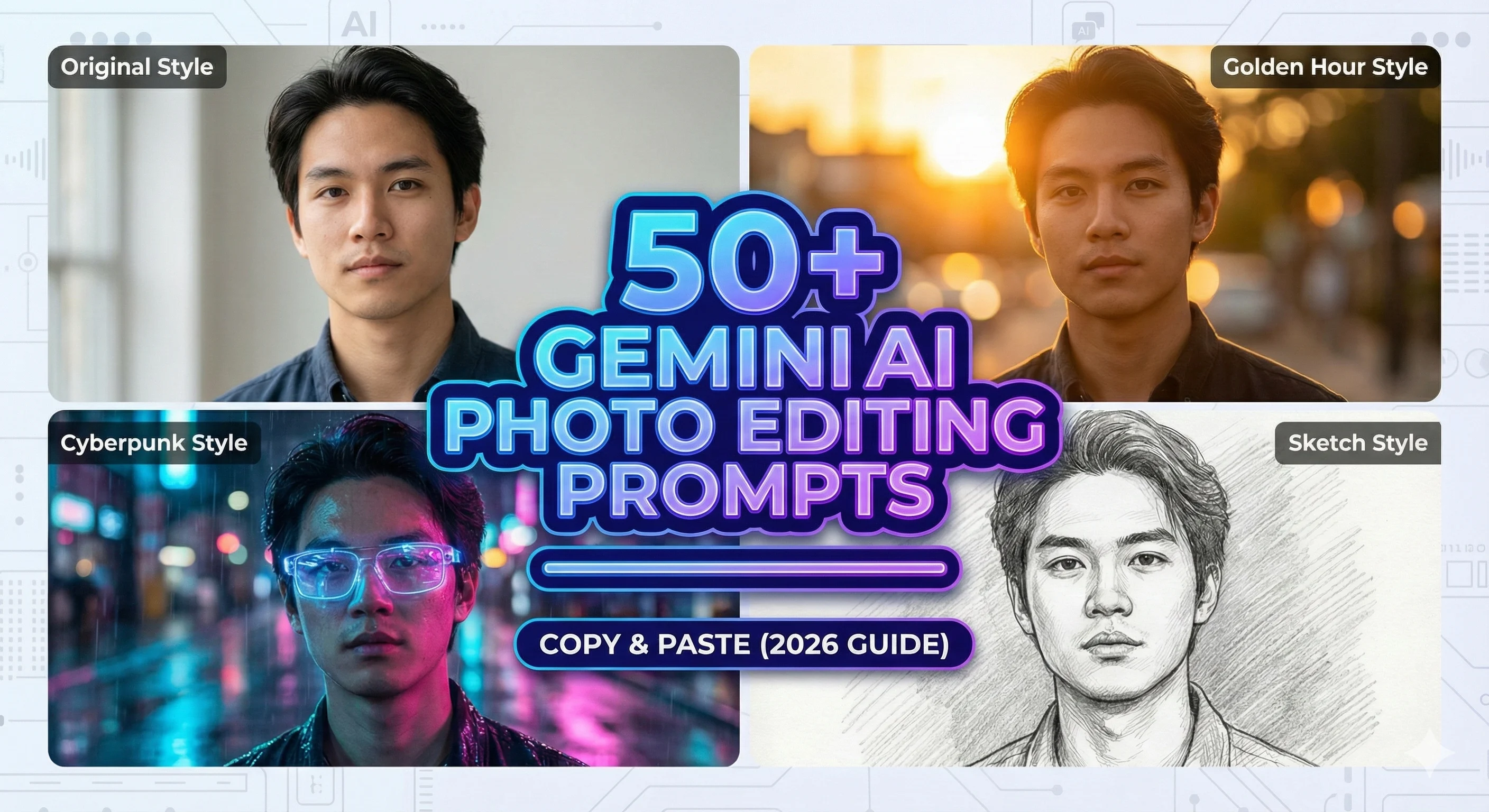 50+ Best Google Gemini AI Photo Editing Prompts: New Trending Viral Edits 2026 