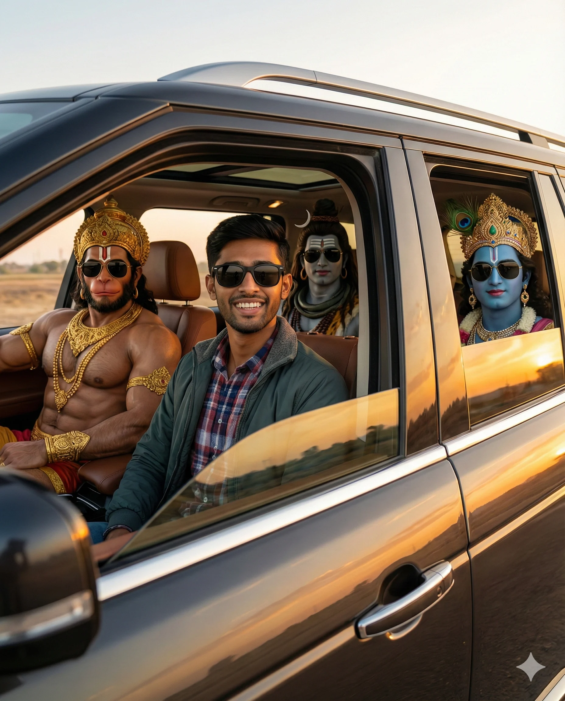 God Driving Car AI Video Editing