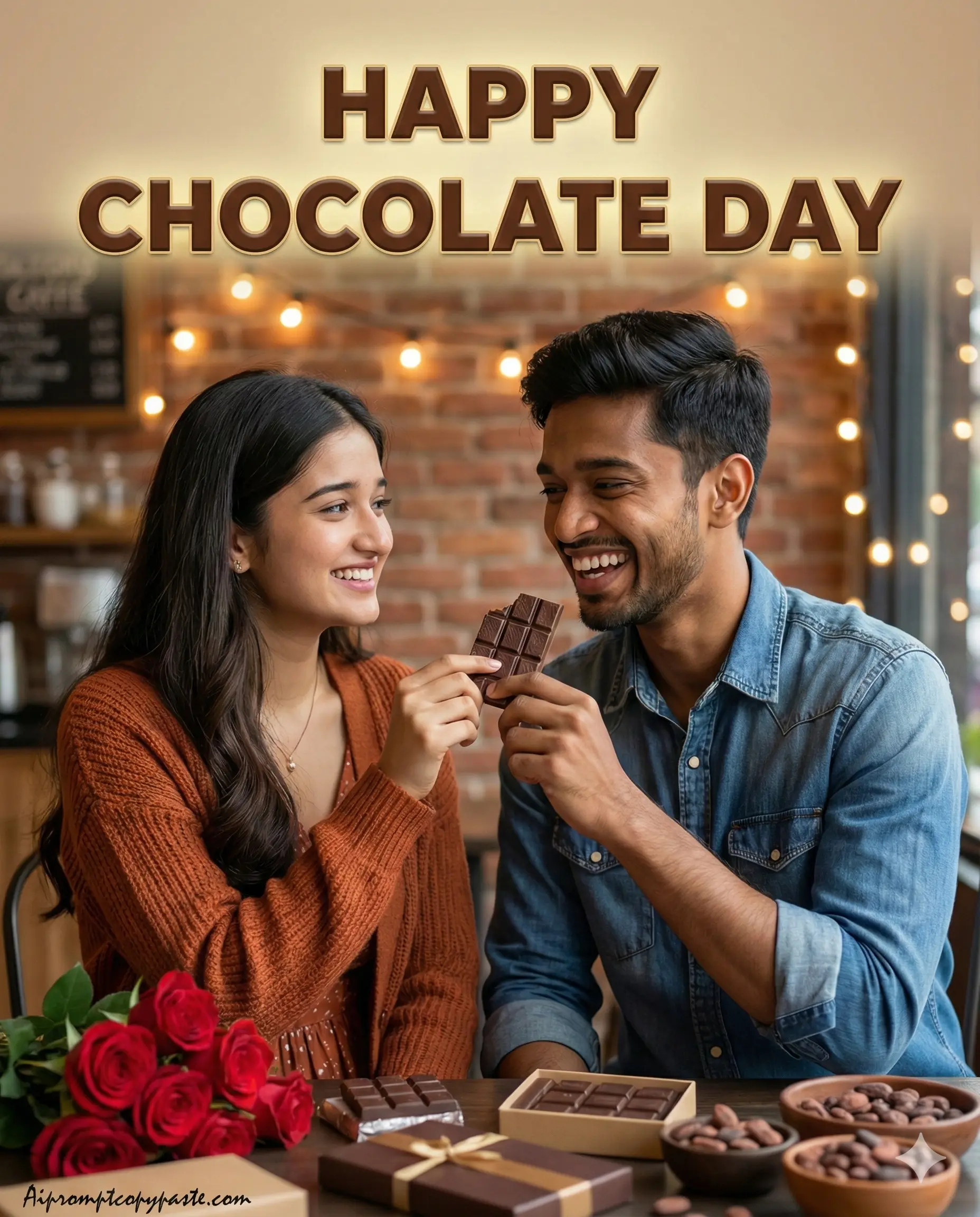 Chocolate Day couple AI photo editing