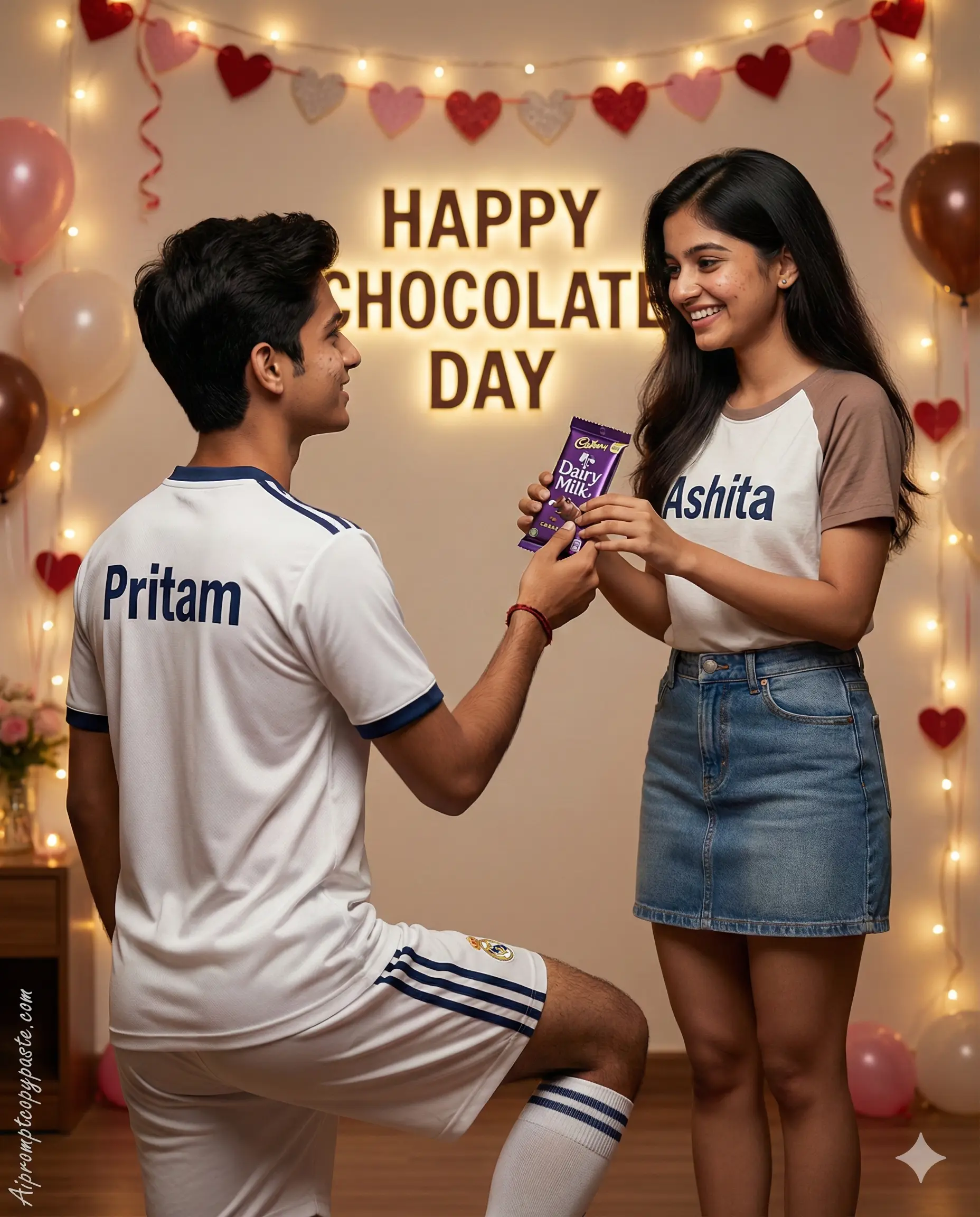 Happy Chocolate Day AI image prompt