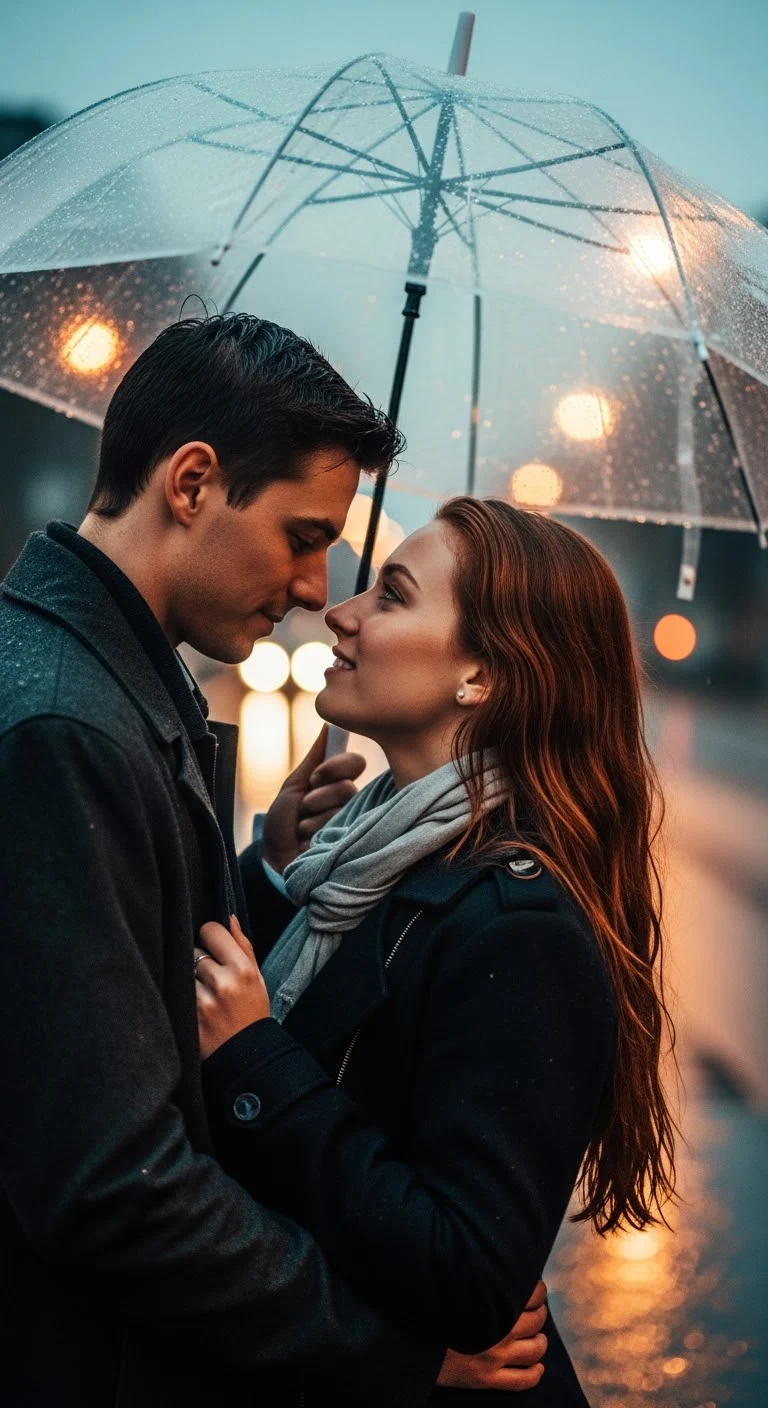 Gemini Prompts for Couple Photo Rainy Day