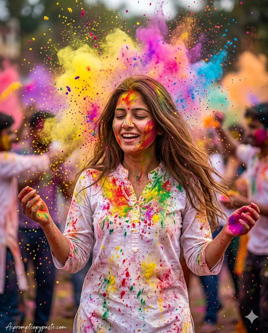  Happy Holi AI photo editing prompt