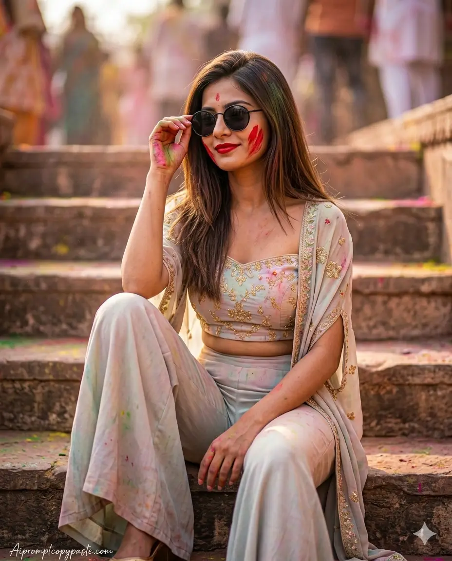  Happy Holi AI photo editing prompt