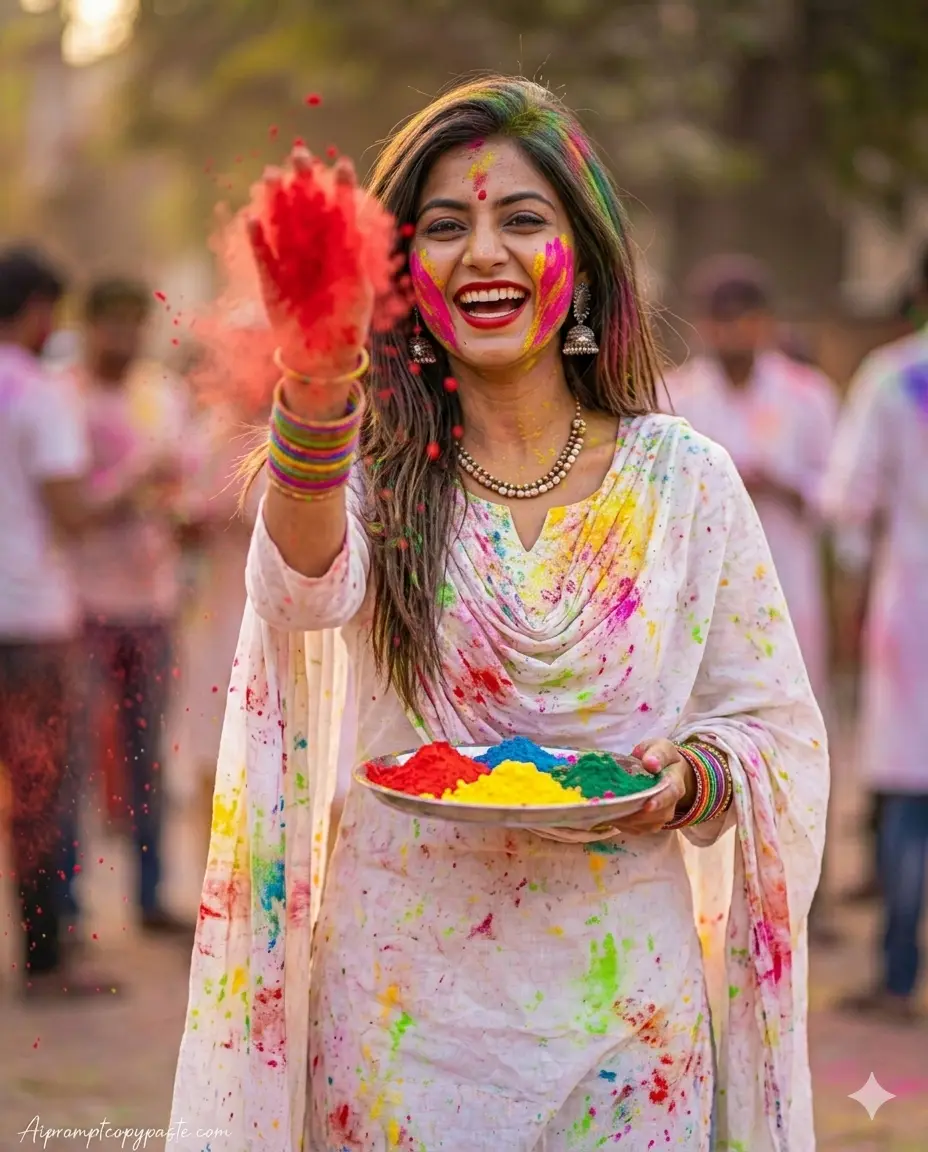  Happy Holi AI photo editing prompt