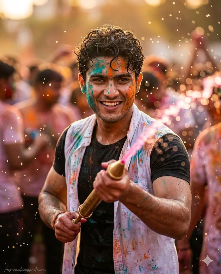  Holi AI image prompt 2026