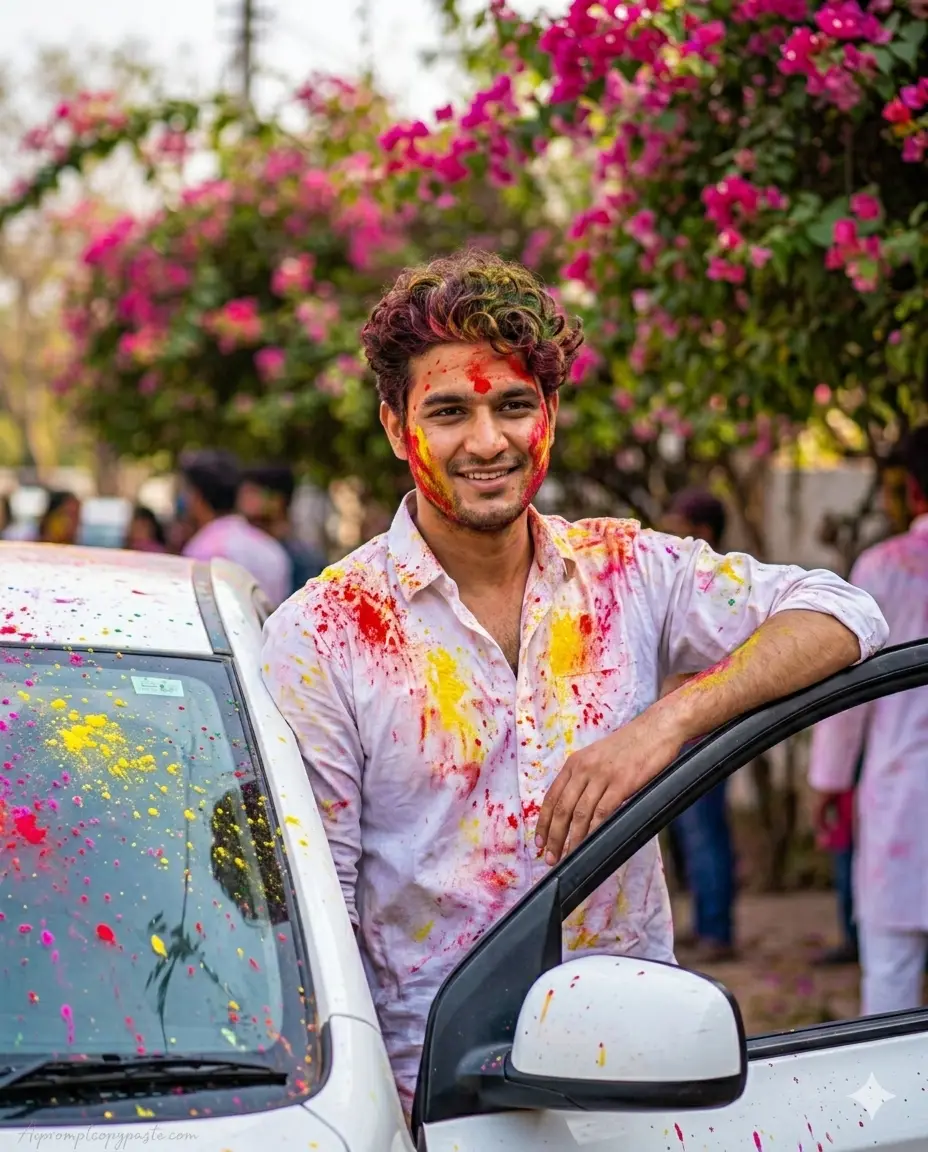  Happy Holi AI photo editing prompt