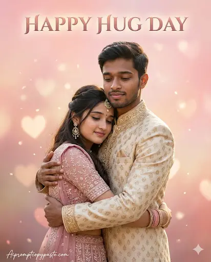Hug Day AI photo prompt
