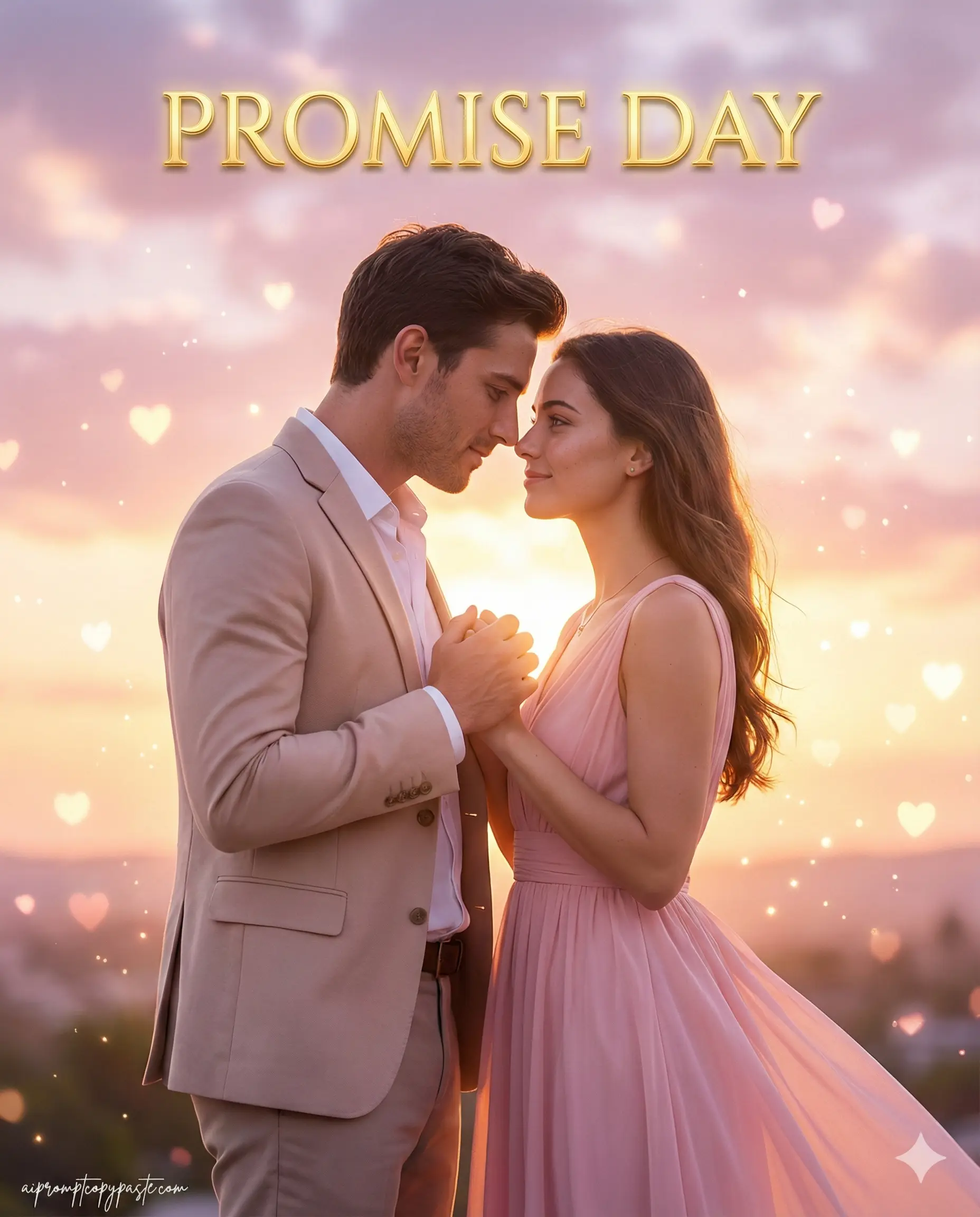 Promise Day couple AI photo