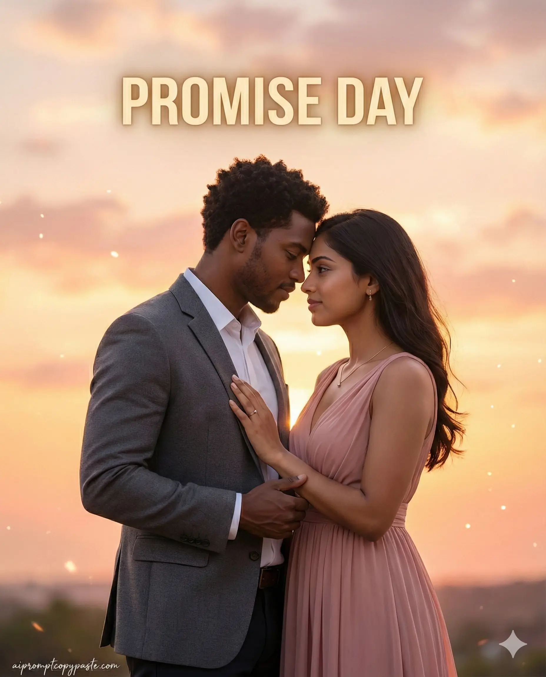 Promise Day couple AI photo
