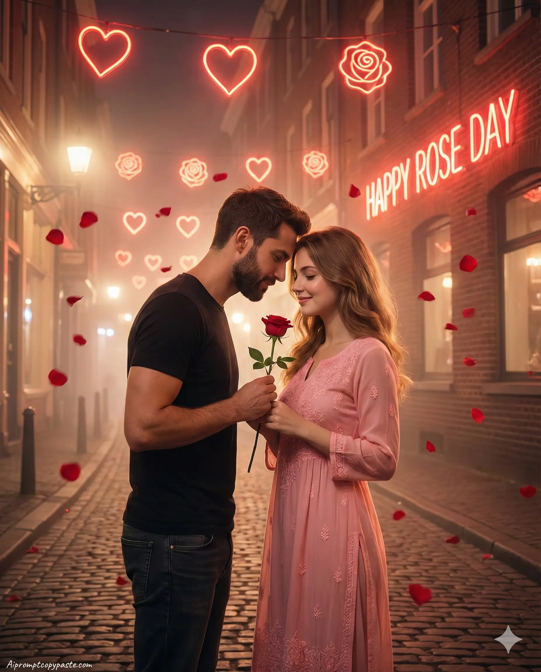 Romantic Rose Day AI Photo Editing Prompt