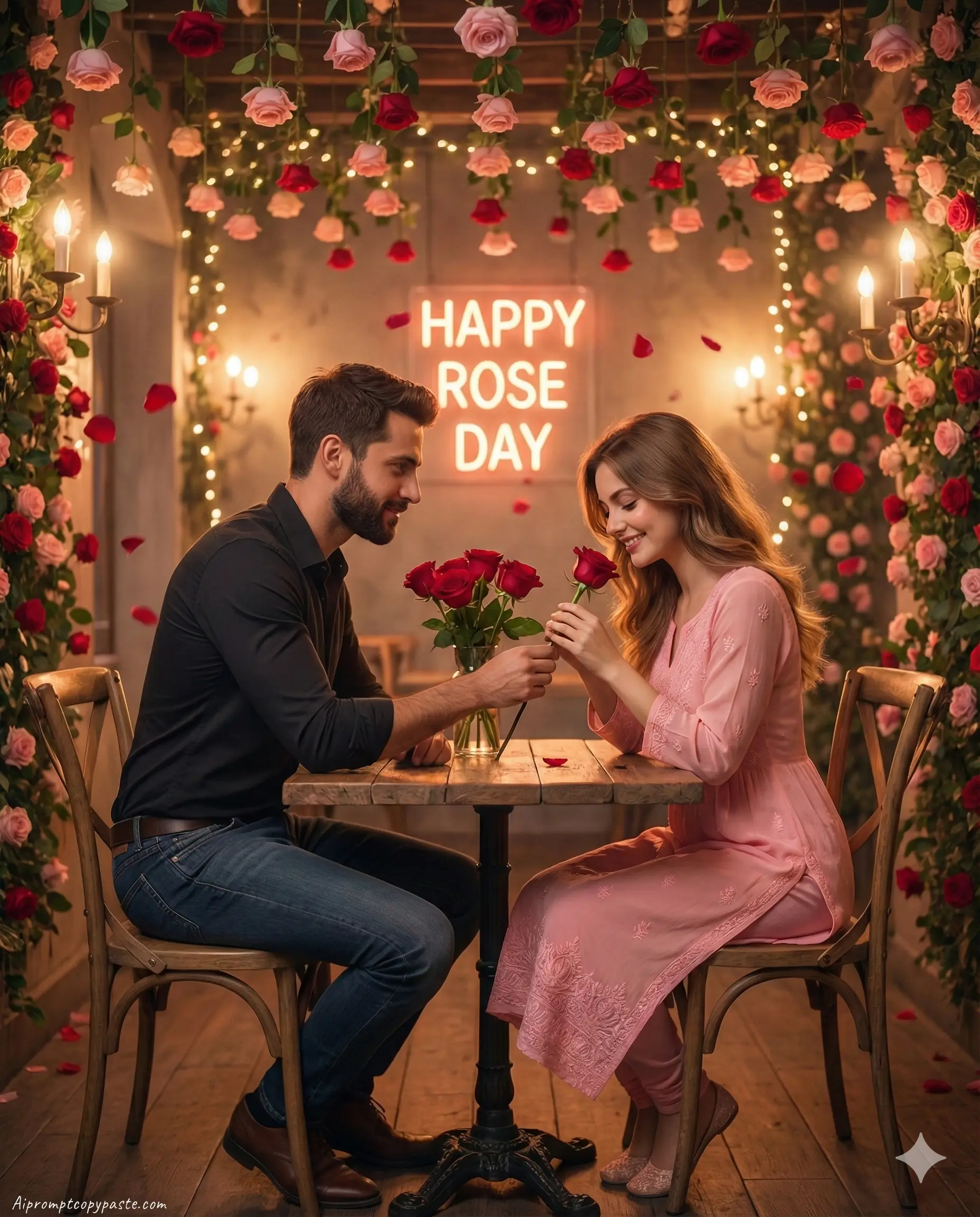 Rose Day AI Photo Editing Prompt