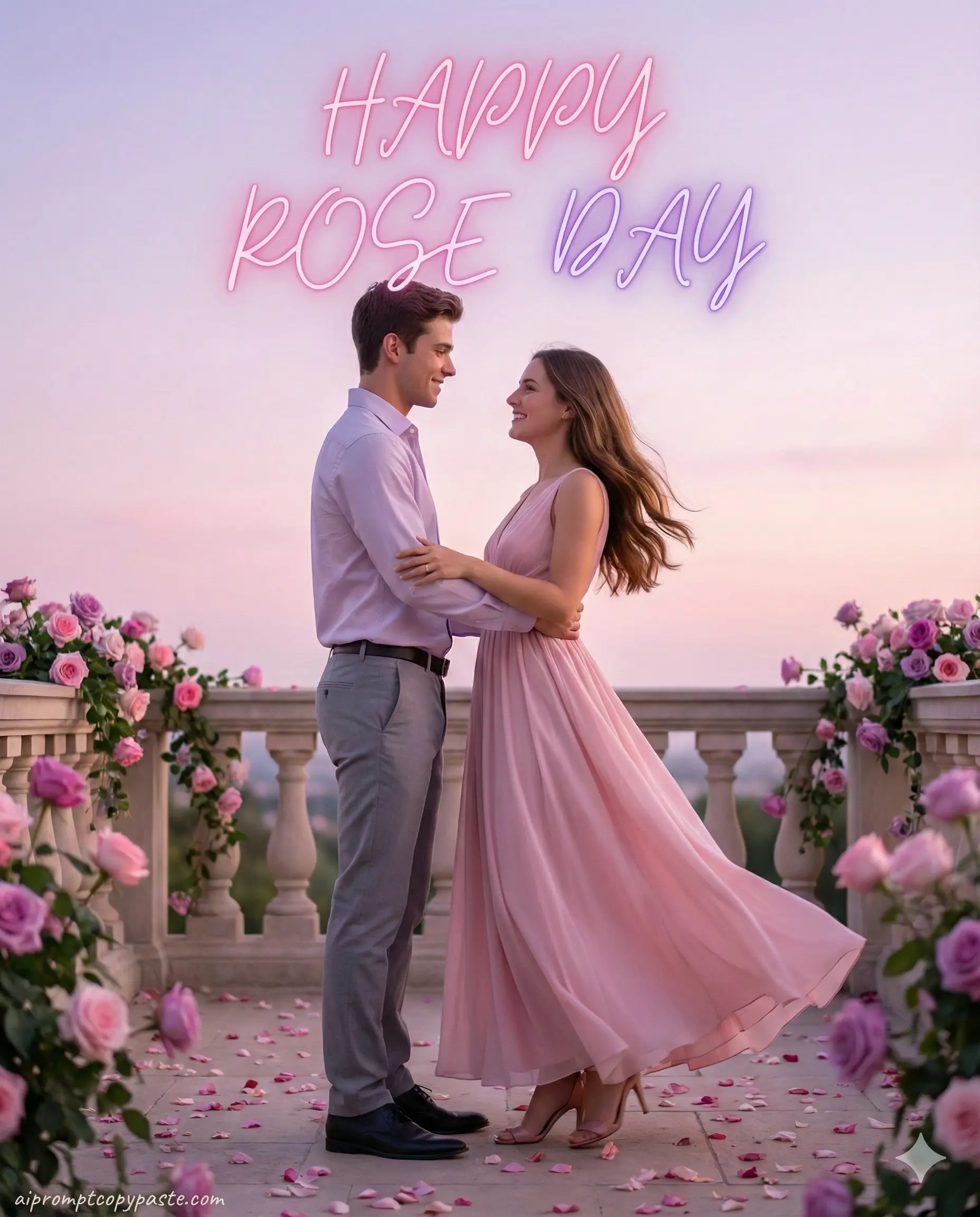 Happy Rose Day AI image prompt