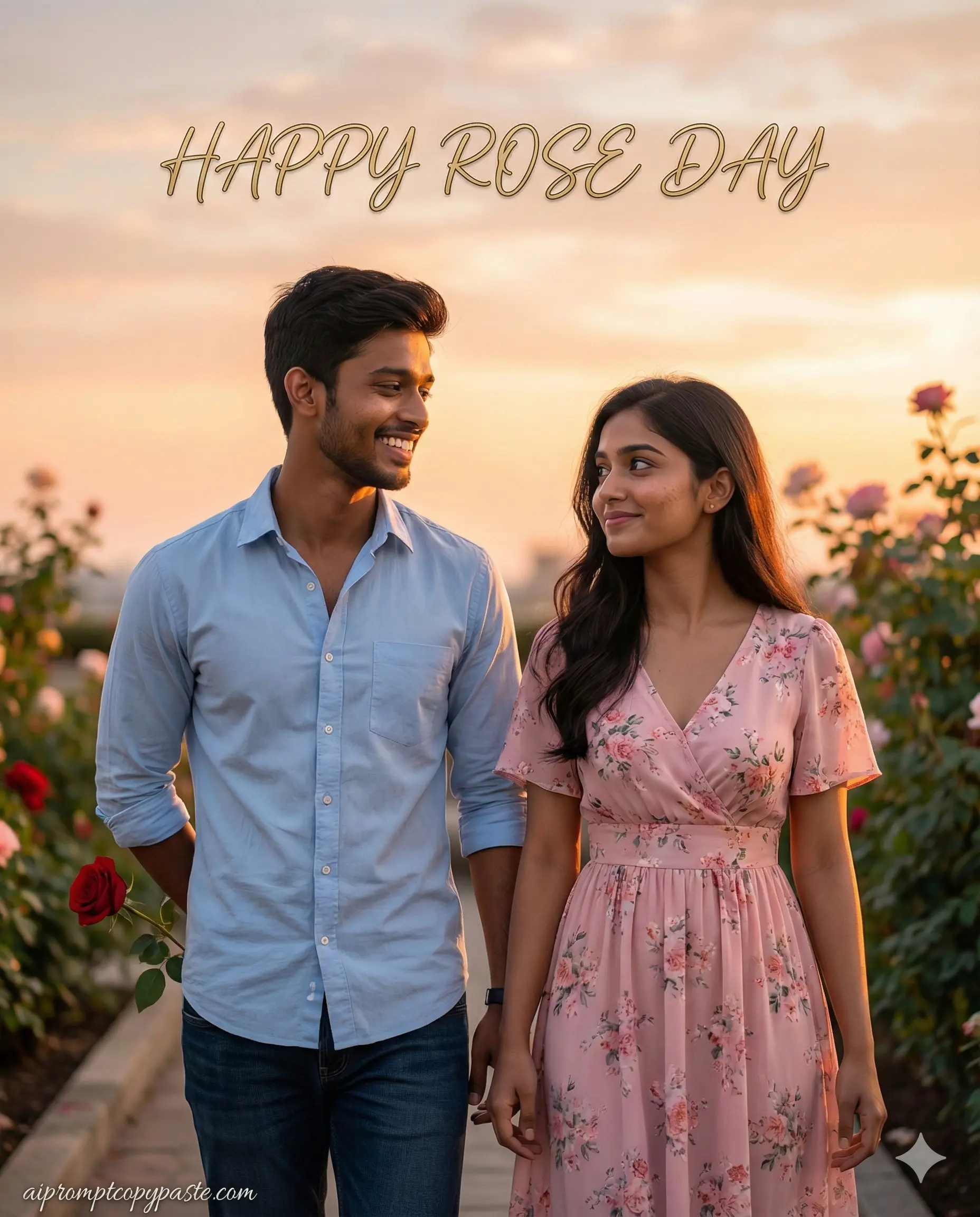 Happy Rose Day AI Photo Editing Prompt