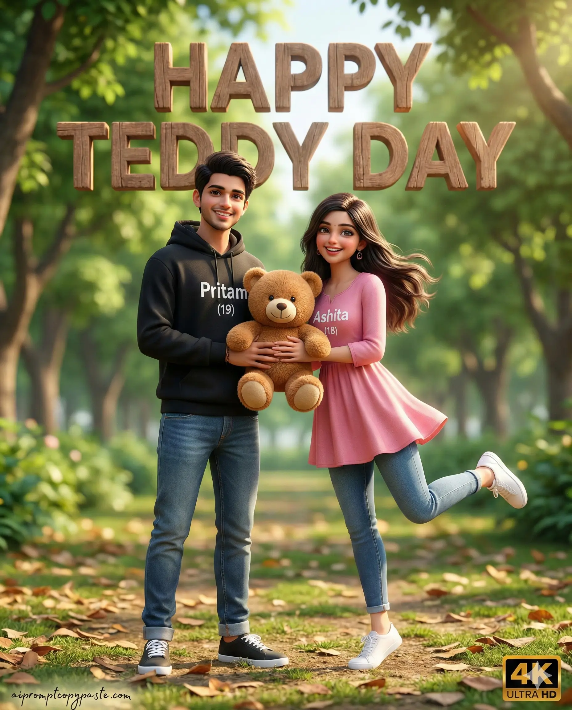Happy Teddy Day AI image prompts