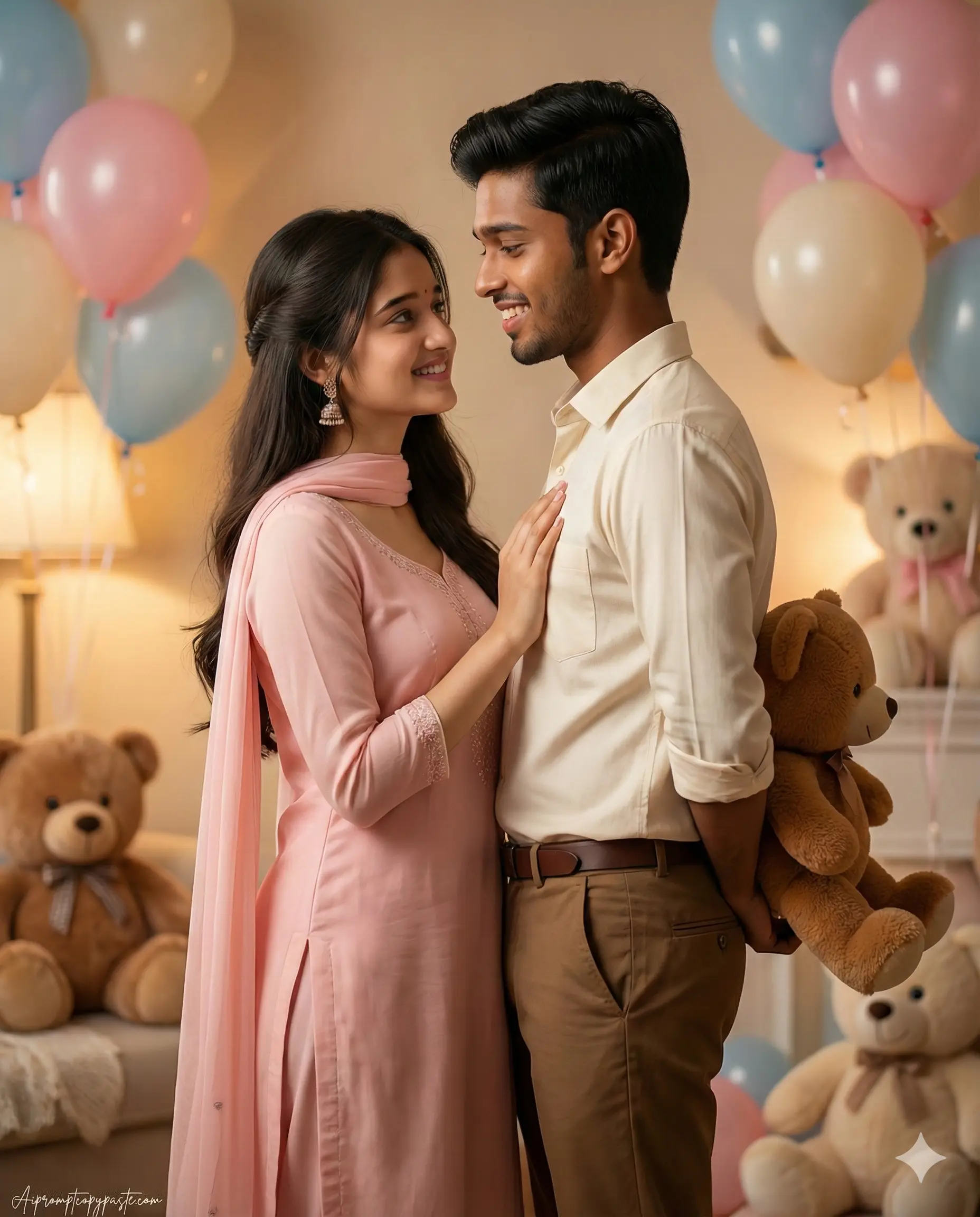 Teddy Day AI image prompt with name